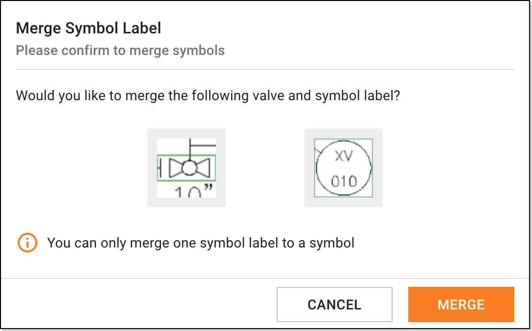 Merge symbols example