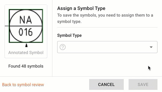 Assign a Symbol Type window