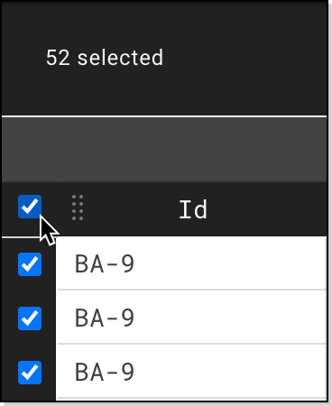 Select All symbols example
